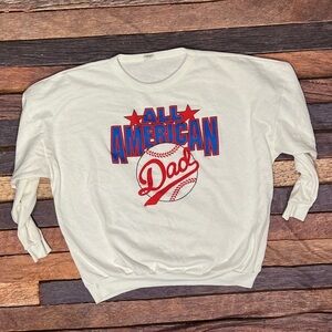 Vintage 1980s All American Dad Father Day Gift Best Dad 80s Sweatshirt